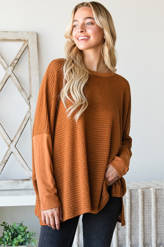 Oversized Waffle Top