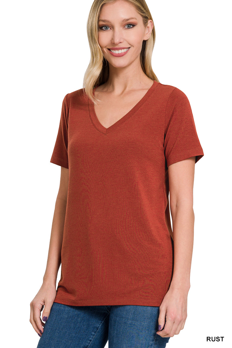 Cotton Boyfriend Tee - Rust