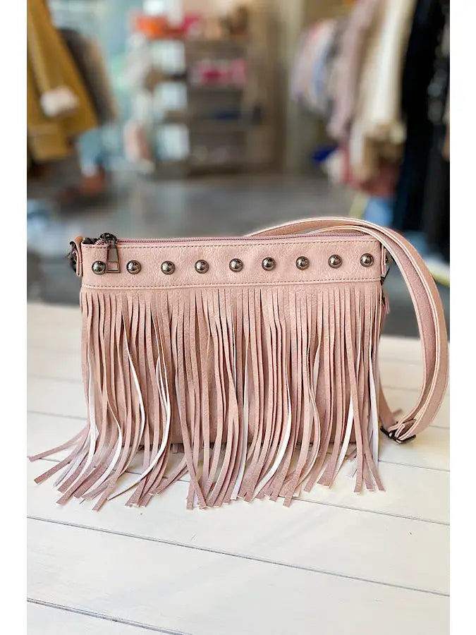 Pink shop studded purse