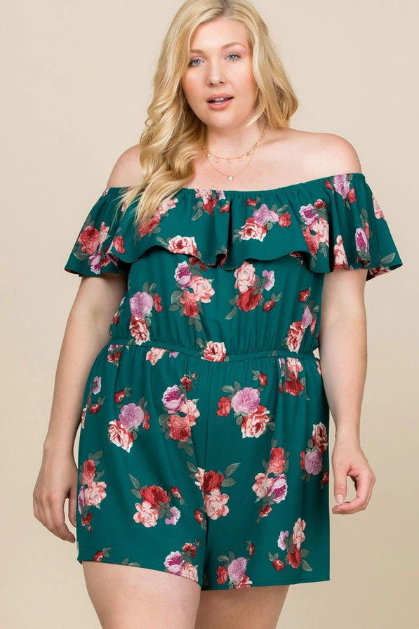 Plus Floral Romper