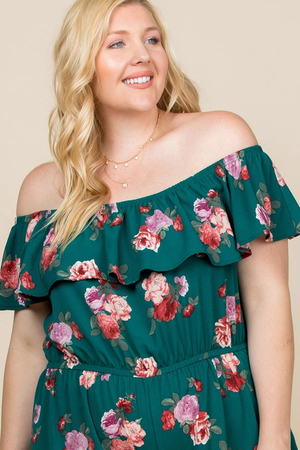 Plus Floral Romper