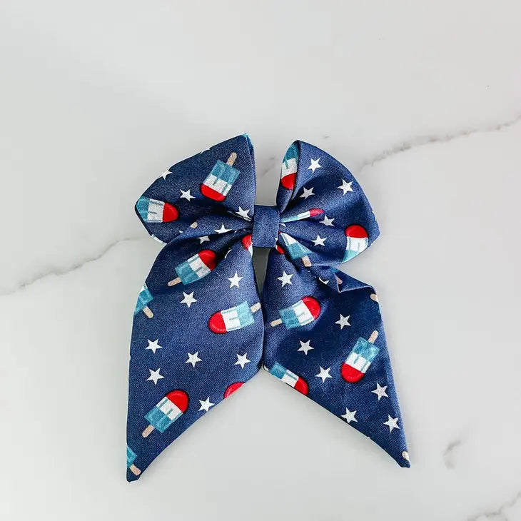Red, White & Blue Sailor Bow