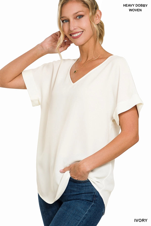 V-neck Chiffon Top